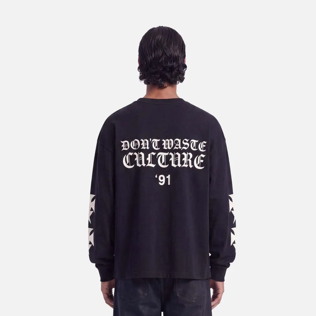 Don’t Waste Culture Fina Longsleeve T-shirt Zwart