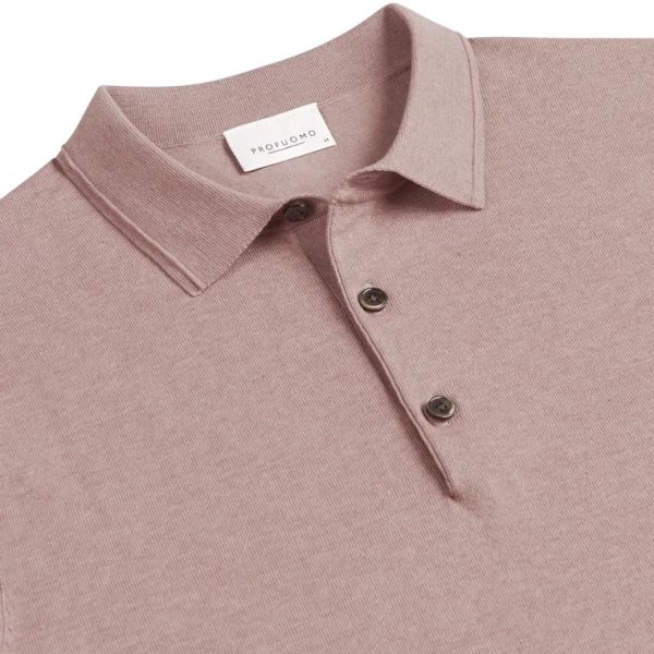 Profuomo Luxury Basic Polo Roze
