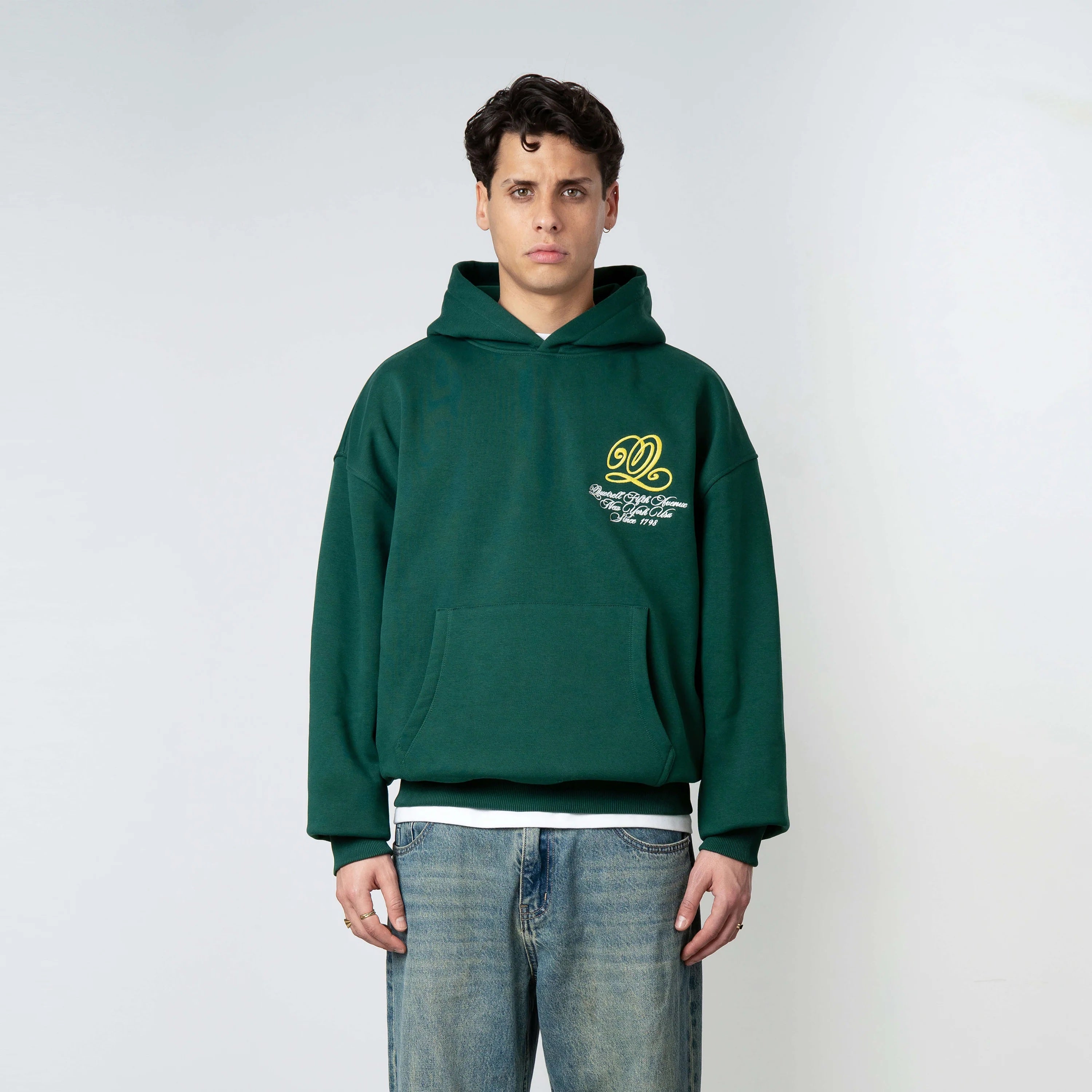 Quotrell Chain Hoodie Donker groen