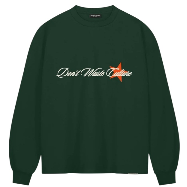 Don't Waste Culture Unisa Longsleeve T-shirt Donker Groen