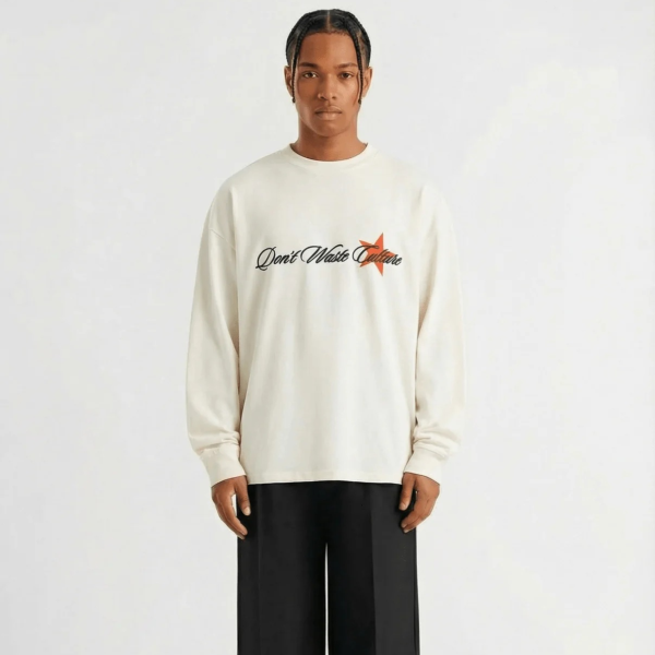 Don't Waste Culture Unisa Longsleeve T-shirt Off White