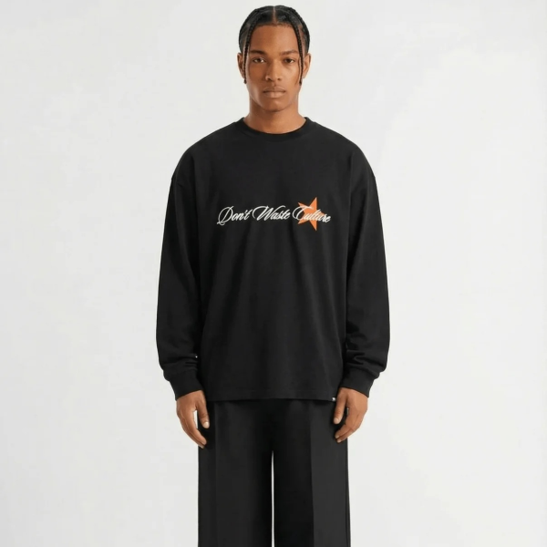 Don't Waste Culture Unisa Longsleeve T-shirt Zwart