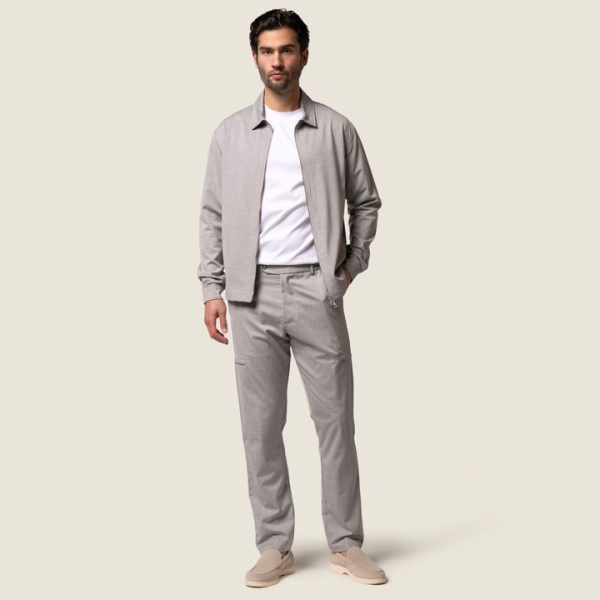 Duquezzi Wool Stretch Jack Grijs