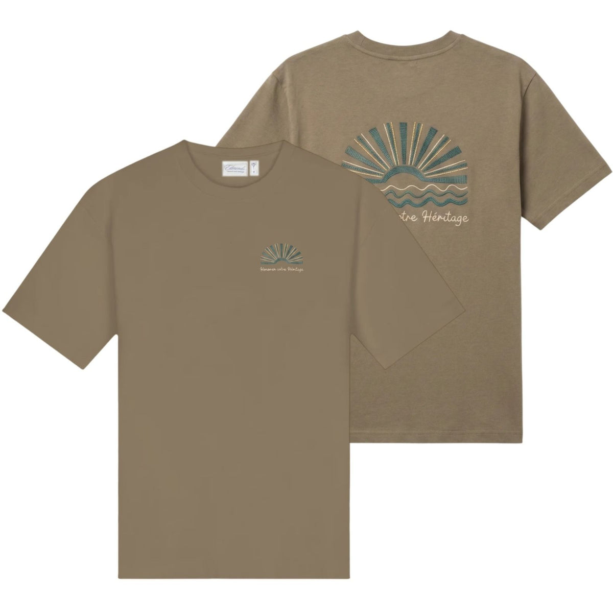 Edmonds Honorer Embroidery T-shirt Bruin