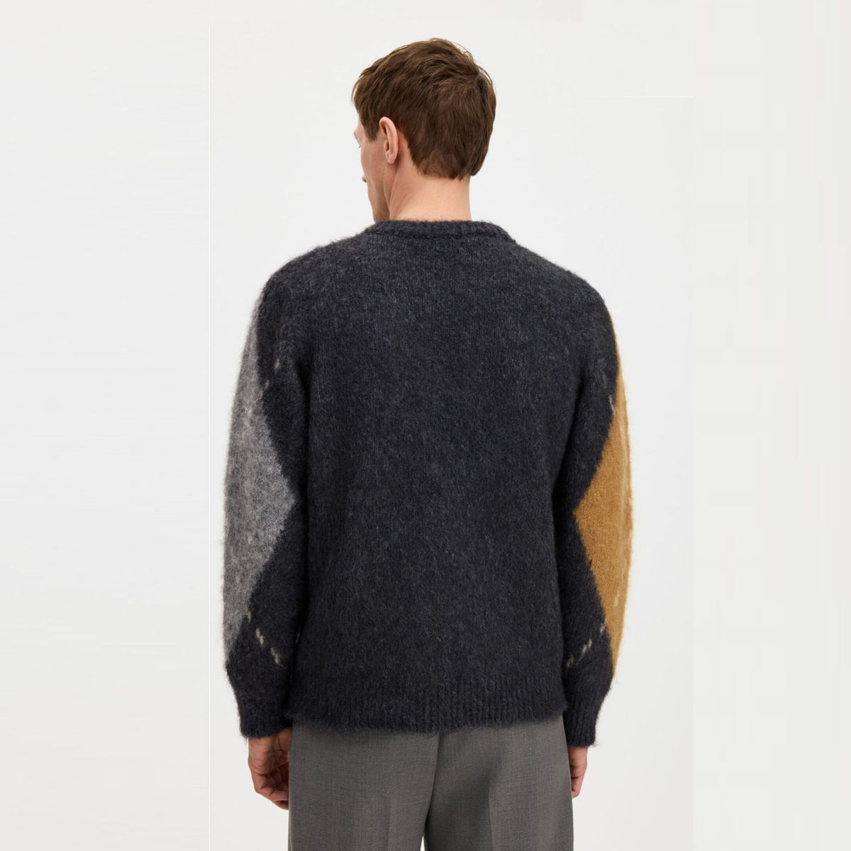 Filippa K Alpaca Check Sweater Grijs