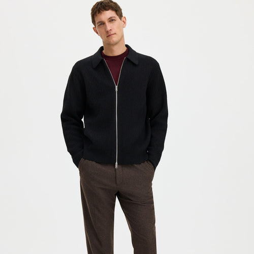 Filippa K Ribbed Wool Vest Zwart