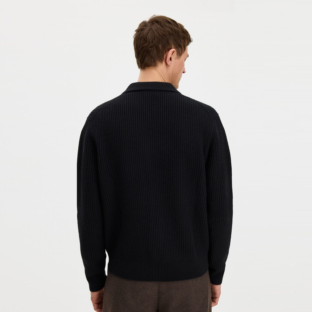 Filippa K Ribbed Wool Vest Zwart