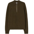 Filippa K Wool Half Zip Sweater Donker Groen
