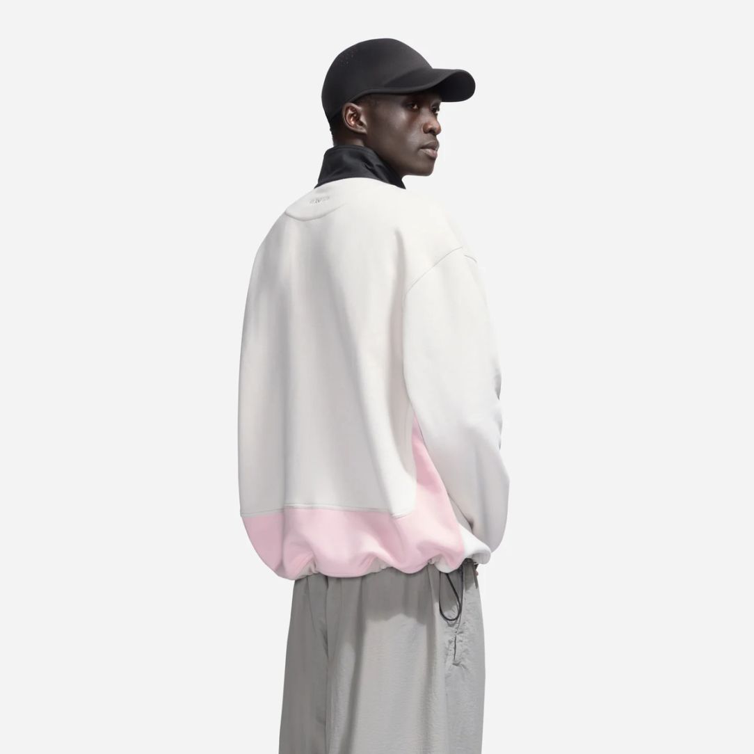 Flâneur Badge Classic Half Zip Sweater Grijs