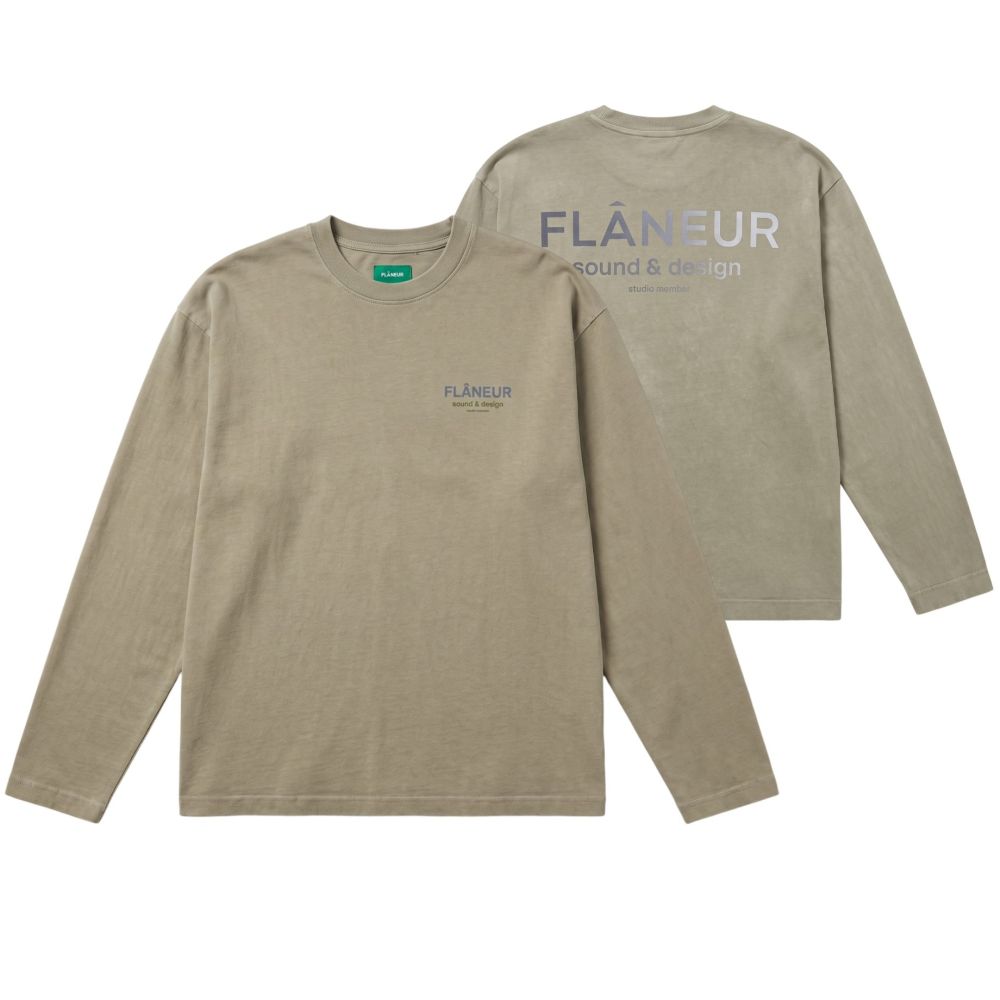 Flâneur Sound & Design Studio Member Longsleeve T-shirt Donker Groen