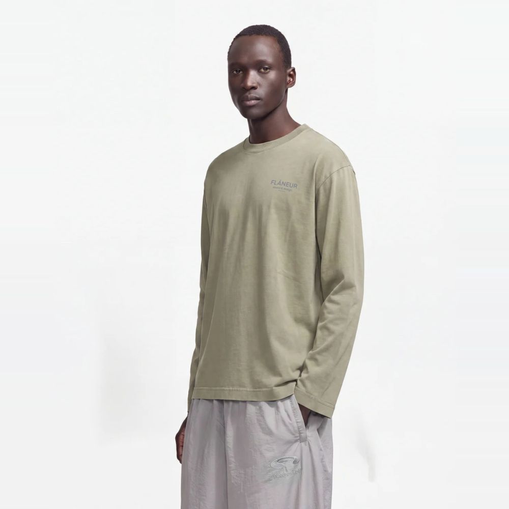 Flâneur Sound & Design Studio Member Longsleeve T-shirt Donker Groen