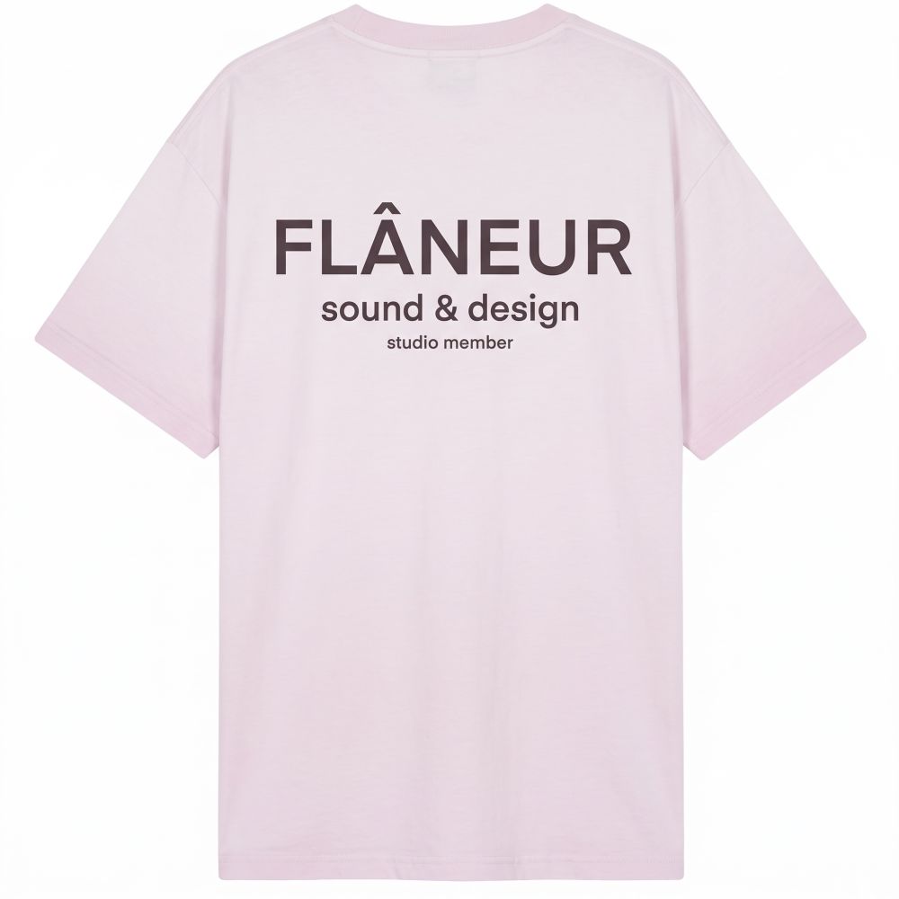 Flâneur Sound & Design Studio Member T-shirt Roze