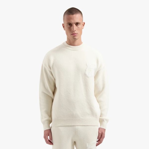 Fluffy Essence Knit Sweater Off White