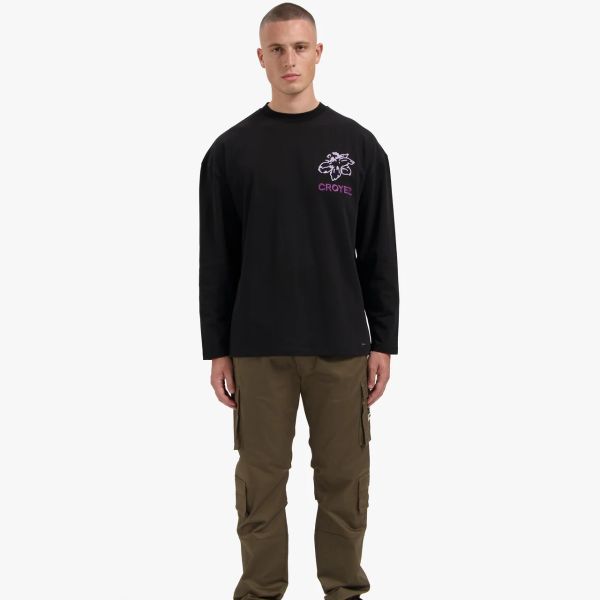 Gardener Longsleeve T-shirt Zwart Paars