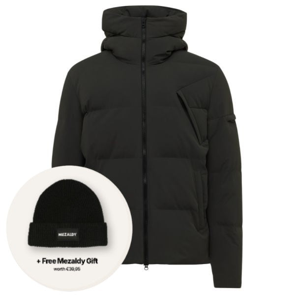 Genti Cross Puffer Zwart