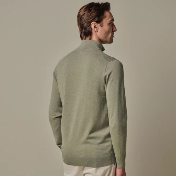 Profuomo Luxury Half Zip Sweater Groen