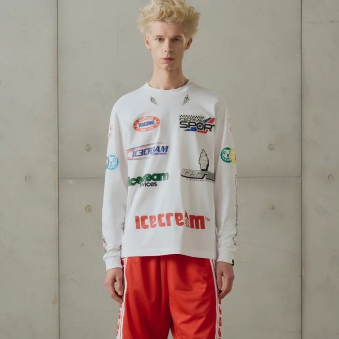 Icecream Pit Crew Longsleeve T-shirt Wit