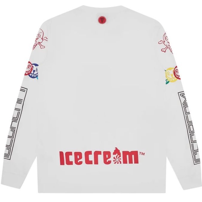 Icecream Pit Crew Longsleeve T-shirt Wit
