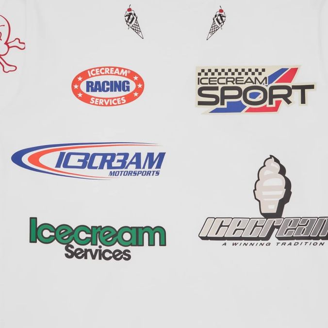 Icecream Pit Crew Longsleeve T-shirt Wit