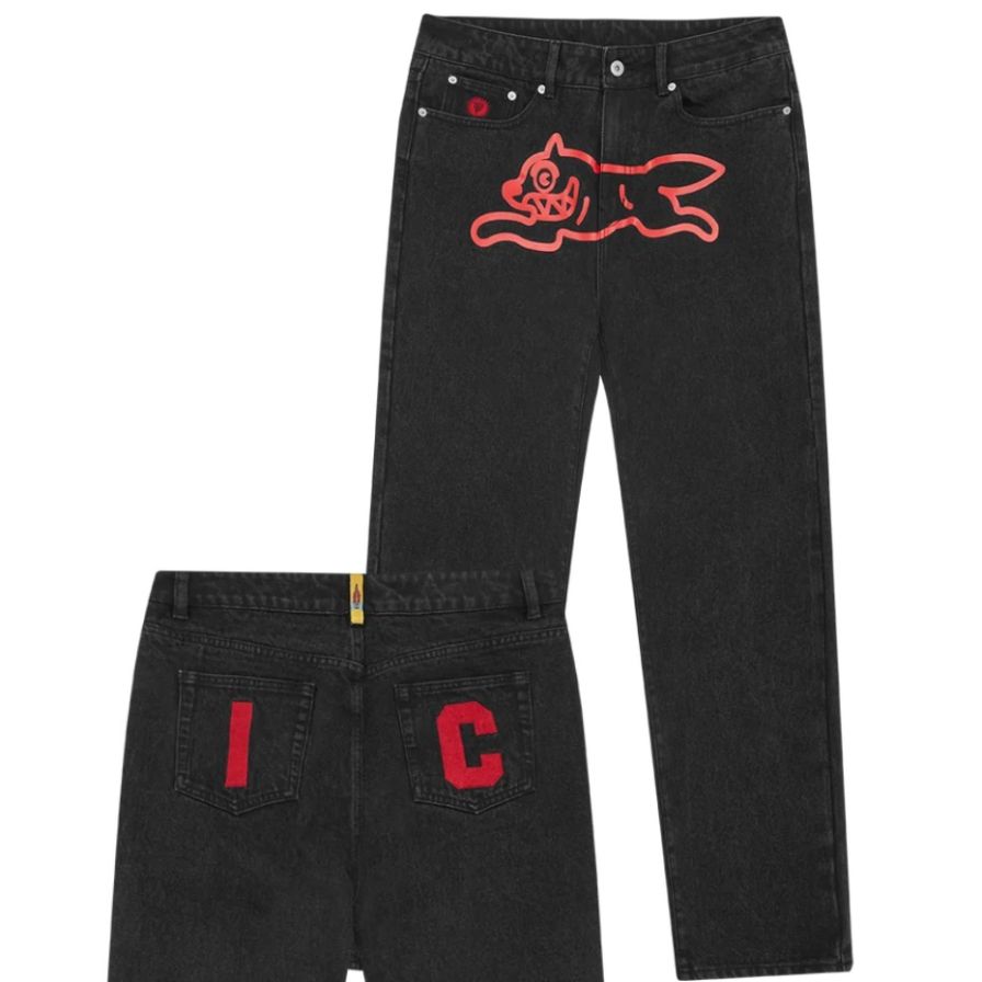 Icecream Running Dog Jeans Zwart