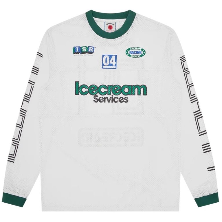 Icecream Services Mesh Longsleeve T-shirt Wit