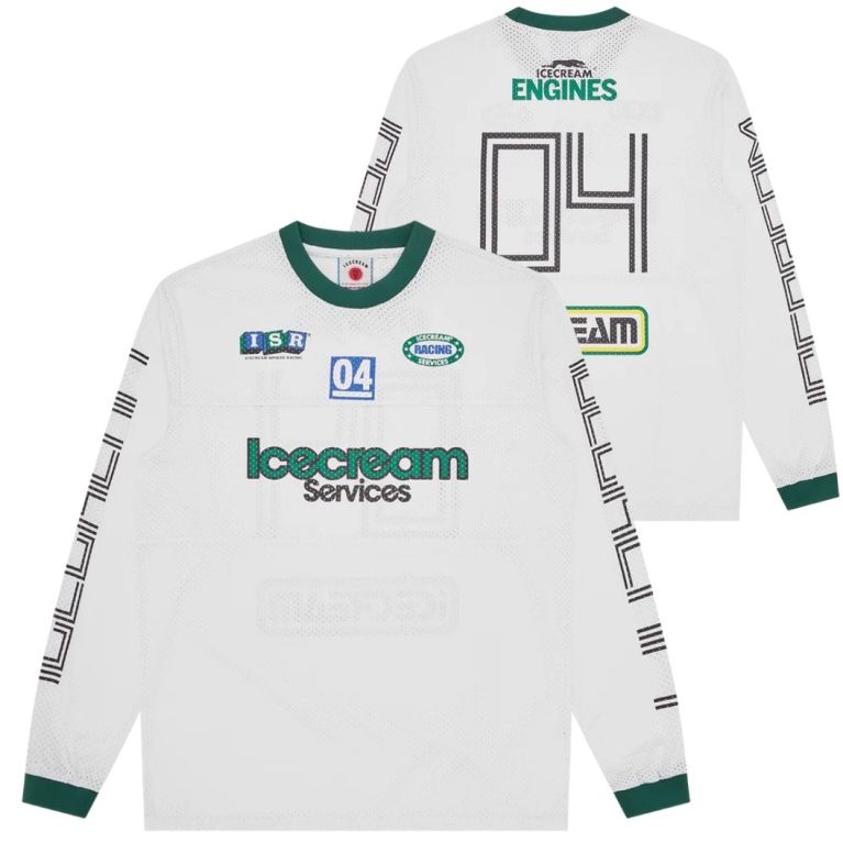 Icecream Services Mesh Longsleeve T-shirt Wit
