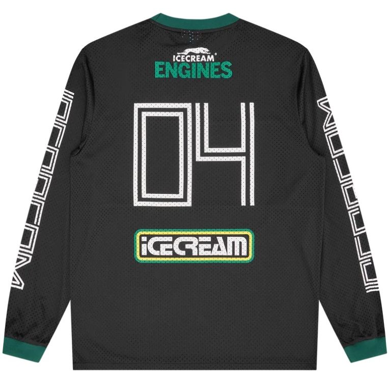 Icecream Services Mesh Longsleeve T-shirt Zwart