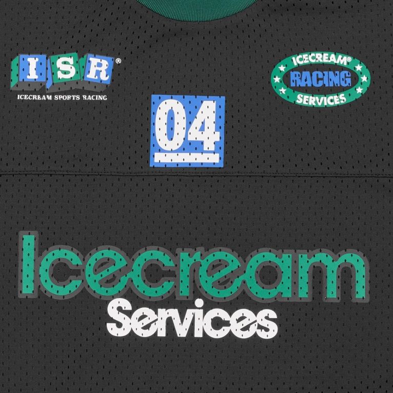 Icecream Services Mesh Longsleeve T-shirt Zwart