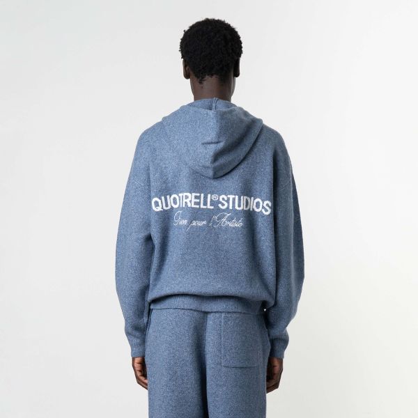 Quotrell Calvin Knitted Vest Blauw