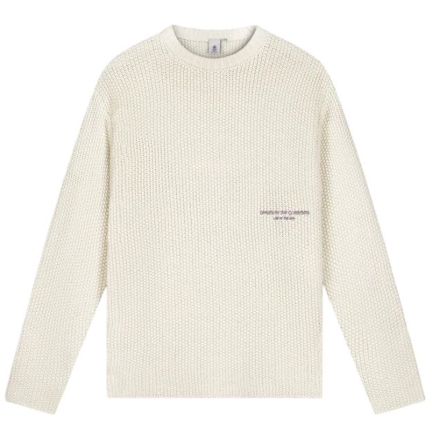 Law of the Sea Apsu Structured Knitted Artwork Sweater Off White