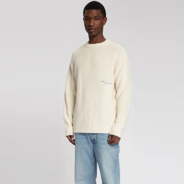 Law of the Sea Apsu Structured Knitted Artwork Sweater Off White