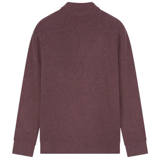 Law of the Sea Ares Knitted Longsleeve Polo Donker Roze