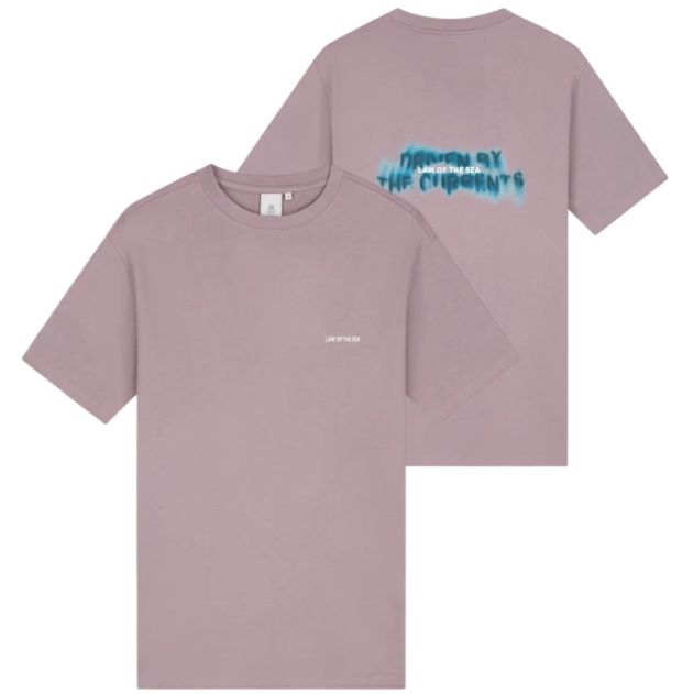 Law of the Sea Dilute Artwork T-shirt Paars