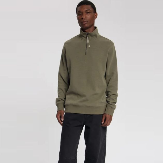 Law of the Sea Mind Soft Half Zip Sweater Donker Groen