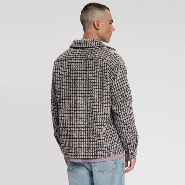 Law of the Sea Sounder Yarn Dyed Check Overshirt Paars