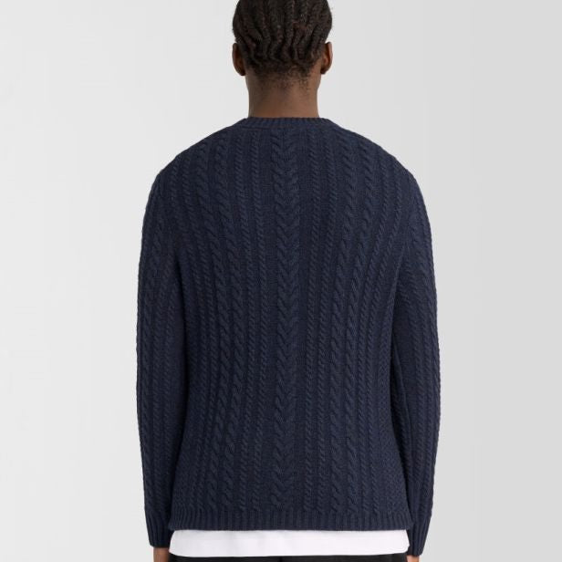 Lyle & Scott Cable Knit Sweater Navy