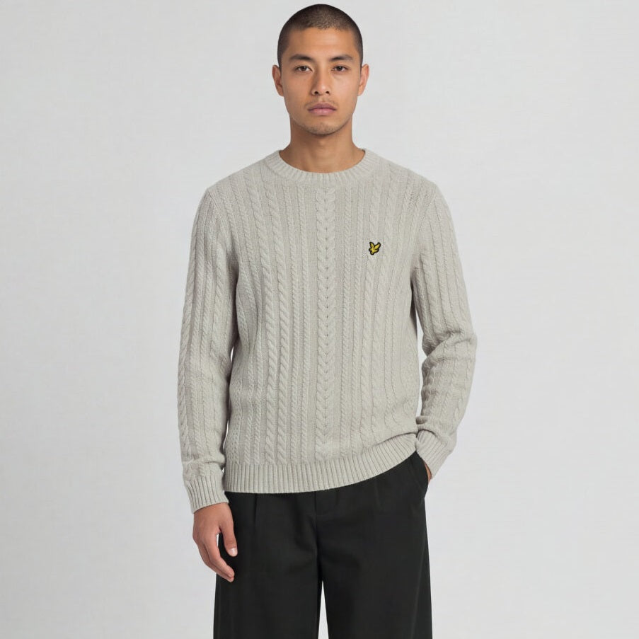 Lyle & Scott Cable Knit Sweater Off White