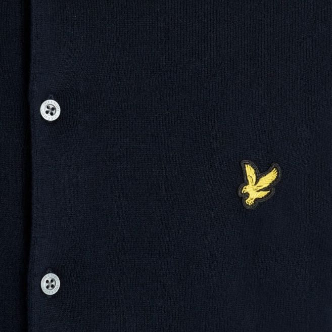 Lyle & Scott Cotton Merino Knitted Overhemd Navy