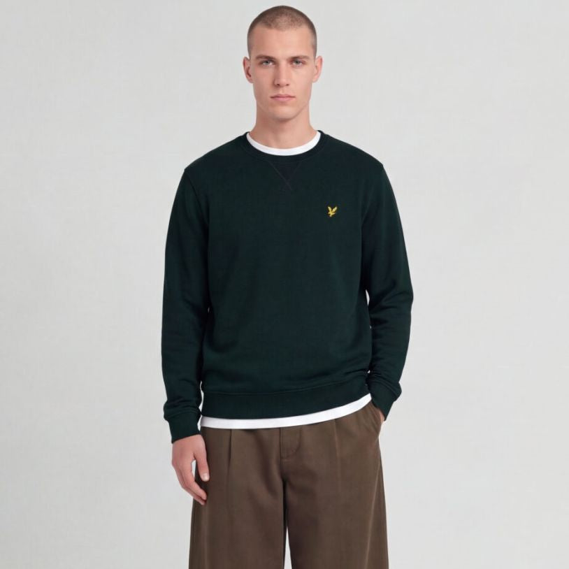 Lyle & Scott Crewneck Sweater Donker Groen