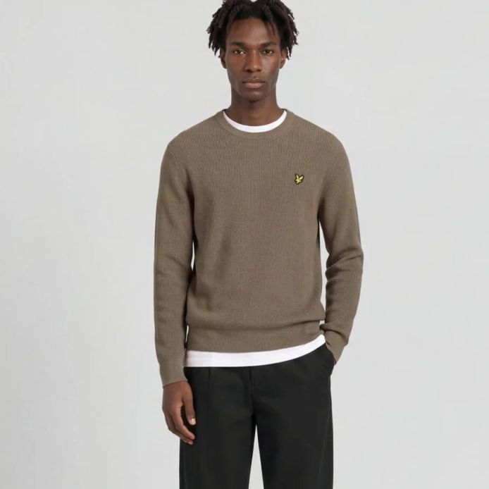Lyle & Scott Relaxed Ribbed Sweater Bruin