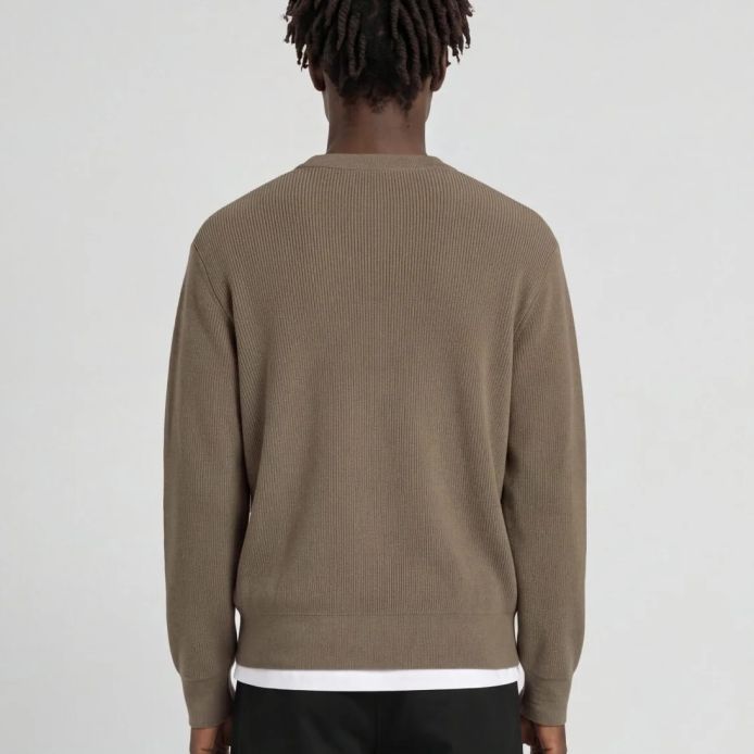 Lyle & Scott Relaxed Ribbed Sweater Bruin