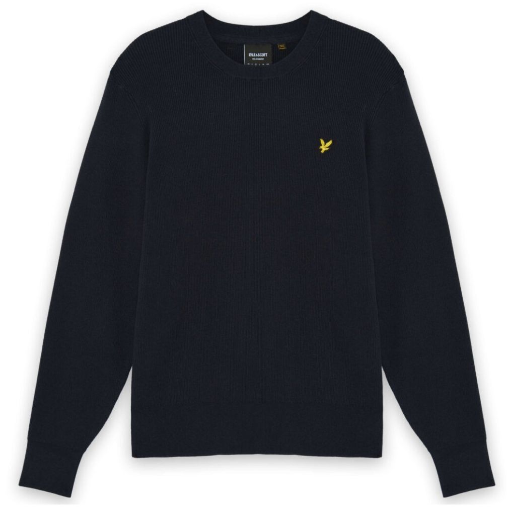 Lyle & Scott Relaxed Ribbed Sweater Navy