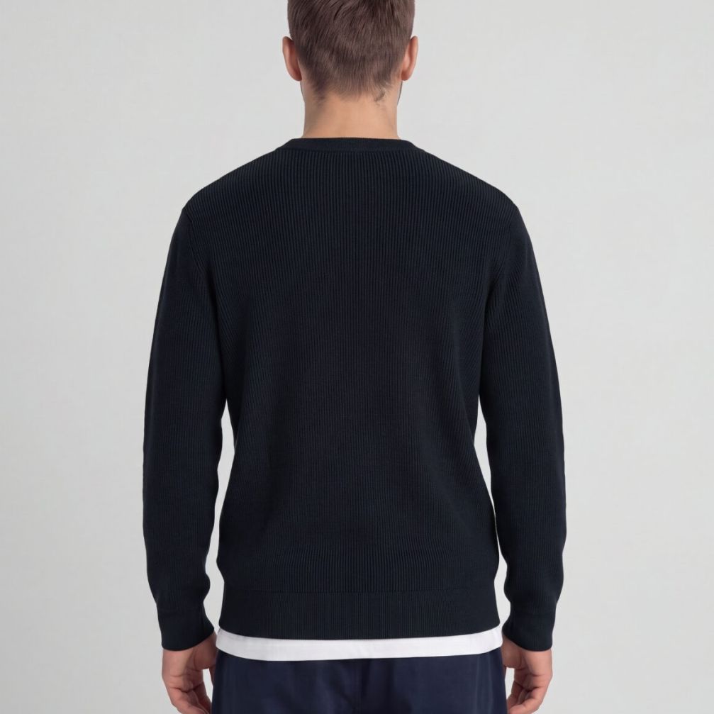 Lyle & Scott Relaxed Ribbed Sweater Navy