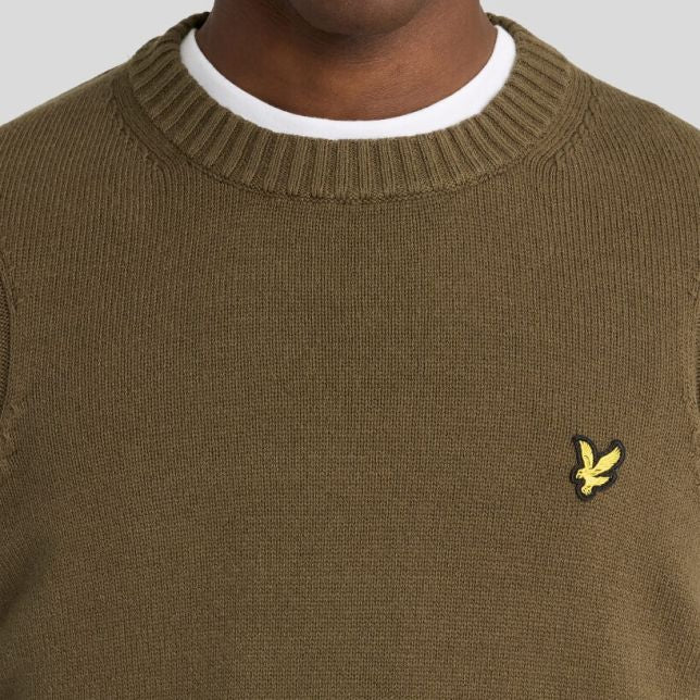 Lyle & Scott Rib Insert Sweater Donker Groen
