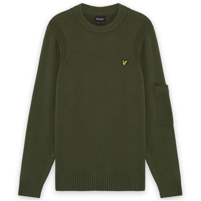 Lyle & Scott Rib Insert Sweater Donker Groen