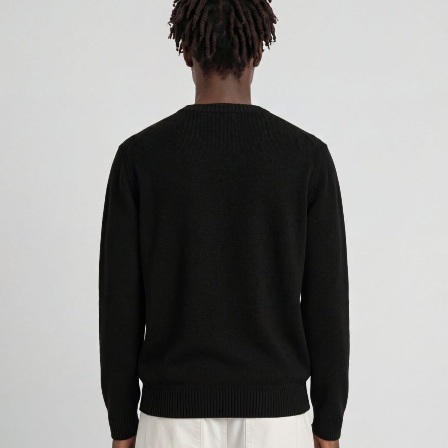 Lyle & Scott Rib Insert Sweater Zwart