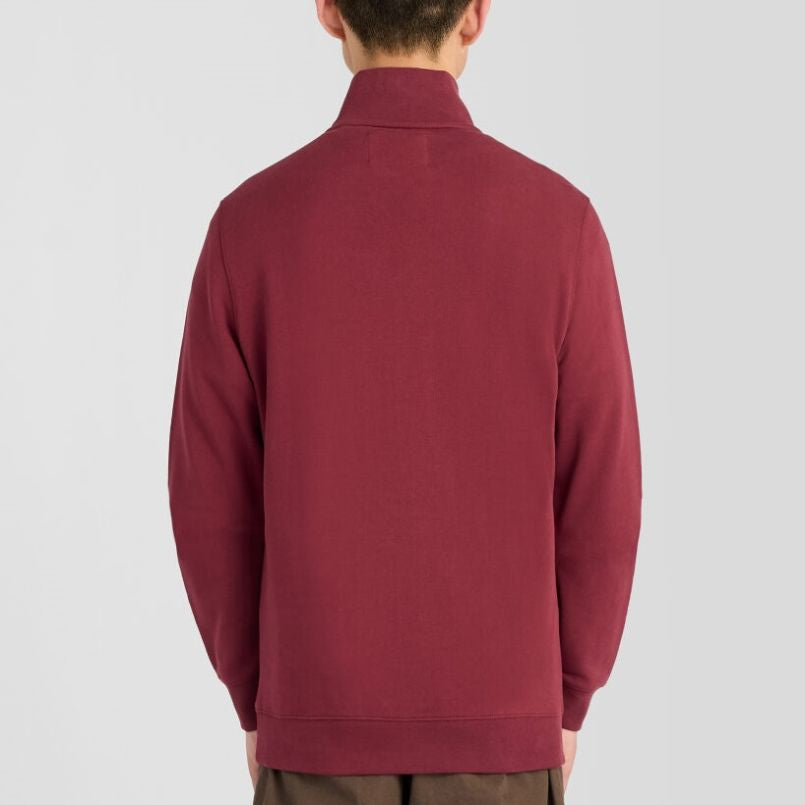Lyle & Scott Superfine Quarter Zip Sweater Bordeaux
