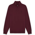 Lyle & Scott Superfine Quarter Zip Sweater Bordeaux