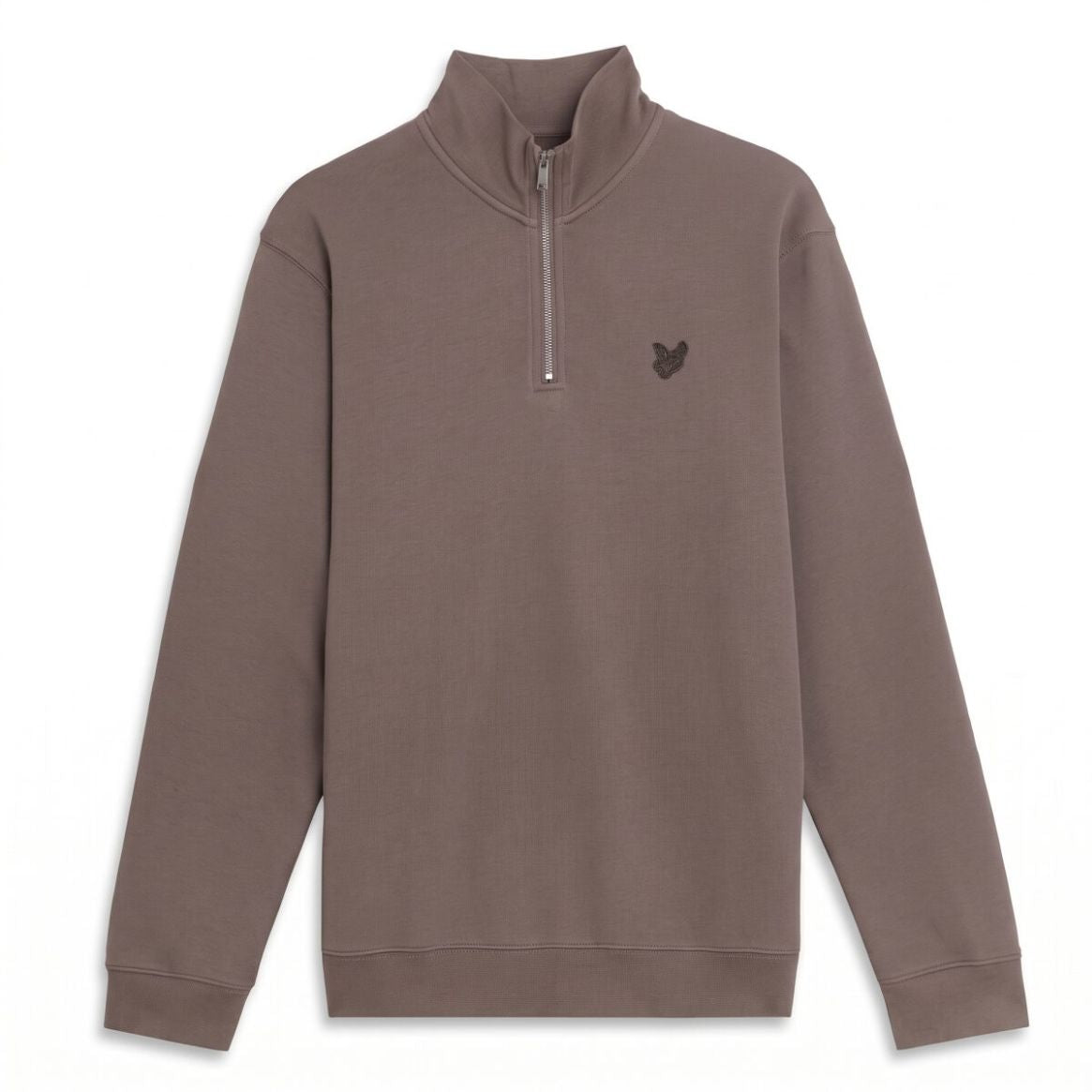 Lyle & Scott Superfine Quarter Zip Sweater Bruin