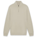 Lyle & Scott Superfine Quarter Zip Sweater Licht Grijs